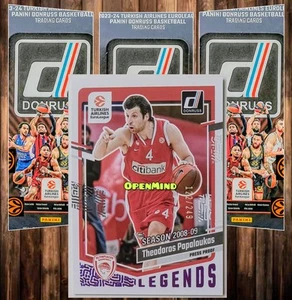 DONRUSS EUROLEAGUE 2023-24 THEODOROS PAPALOUKAS - PRESS PROOF /249 - OLYMPIACOS - Picture 1 of 1