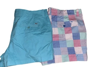 Vineyard Vines - 2 paia di pantaloncini da donna taglia 16 balena patchwork color verde acqua - Foto 1 di 6
