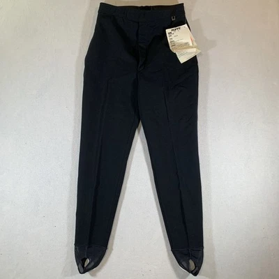 Pantalones de esquí vintage Roffe mezcla de lana estribo negro talla 14 pantalones de esquí regulares nuevos con etiquetas Foto 1 de 4
