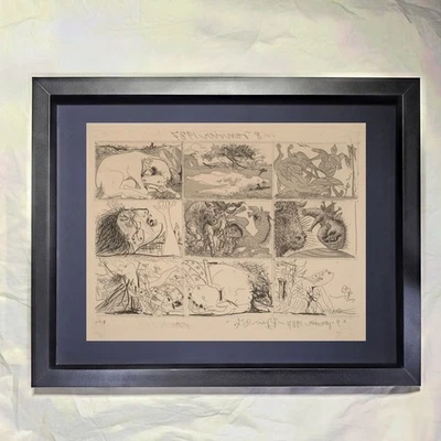 Pablo Picasso "Sueño y mentira de Franco" Arte enmarcado personalizado Foto 1 de 3