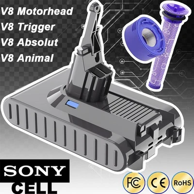 Für Dyson V8 Li-Ion 9000mAh Akku SV10 Absolute Animal Fluffy Batterie 967834-02 - Bild 1 von 4