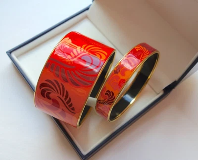 FREY WILLE FREYWILLE 2 Brazaletes Esmaltados Esfinge Mágica Rojo Naranja Talla XS/S Foto 1 de 4