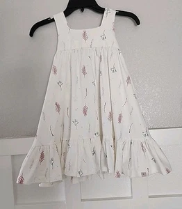 OMI, JO 7 Y GIRLS SLEEVES DRESS IVORY COLOR With Berries Print  USED  - Picture 1 of 9