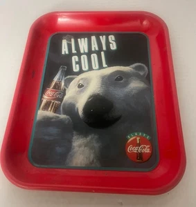 1993 Always Cool Coca Cola Marke Serviertablett Eisbären Cola Bären - Bild 1 von 5