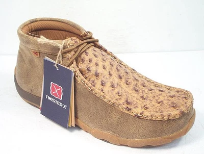 Twisted X Men's 7.5 M Tan Ostrich Chukka Driving Moc - Image 1 of 4