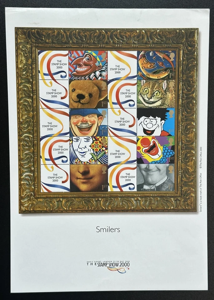 GB 2000 GENERIC SMILERS SHEET SG LS1 THE STAMP SHOW (1ST) MNH - Image 1 of 1