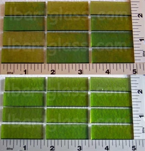 12 1/2 Zoll x 1 1/2 Zoll IRIDISIERTER TRANSPARENTER FERN BULLSEYE 3 mm DICKES GLAS 90 COE - Bild 1 von 1