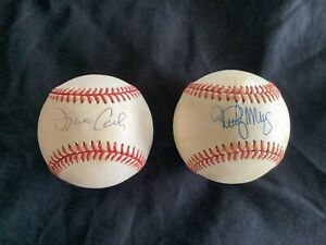 Signed Baseballs Expos Lot of 2, Dave Cash, Rudy May