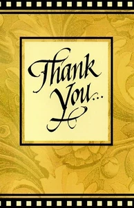 THANK YOU Card, by American Greetings, Yellow, Leaves Film Means More + Envelope - Picture 1 of 5