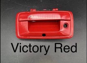 2014-2015 Silverado Tailgate Handle with Keyhole and Camera hole Victory RED - Picture 1 of 11