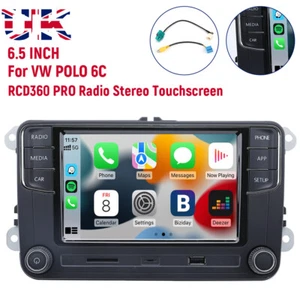 6.5" MIB Carplay Android Auto Radio Stereo BT For VW MQB POLO 6C RCD330 RCD360 - Picture 1 of 19