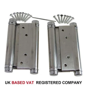54611050 5" 1 par de bisagras de resorte de acero inoxidable puertas batientes de doble acción 125 mm - Imagen 1 de 6