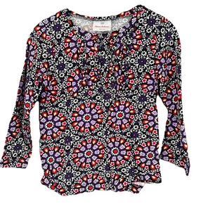 Hanna Anderson 100% Baumwolle Mehrfarbig Blumen Langarm Rundhals Mädchen Top 110 - Bild 1 von 9