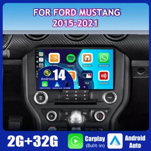 2G+32GB APPLE CARPLAY FOR FORD MUSTANG 2015-2021 ANDROID 14 CAR STEREO RADIO GPS - Picture 1 of 17