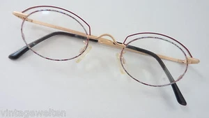 Brillengestell Fassung kleine Brille oval mit doppeltem Oberrahmen fetzig Gr/S - Picture 1 of 4