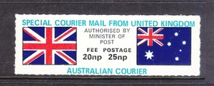 CINDERELLAS: 1971 SPECIAL COURIER MAIL 20mp 25mp BRITAIN TO AUSTRALIA. SCAN61 - Picture 1 of 1