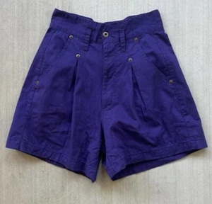 Nathalie B. super hohe Vintage lila Shorts Größe 7/8 24" - Bild 1 von 4