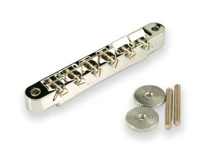 Kluson USA Made ABR-1 Tune-o-Matic Bridge Chrome Wired Brass Saddles KLP-1280C - Picture 1 of 1