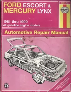 Ford Escort & Mercury Lynx, 1981 to 1990 Automotive repair manual ~ gasoline mod - Foto 1 di 1