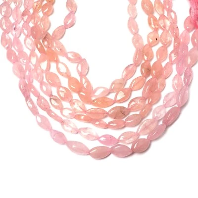 Natural Morganite Beads 13 Inch Strand 6x10-8x15 MM Beads Smooth Nugget Shape - Image 1 of 4