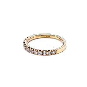 14K Yellow Gold Band with 15 Diamonds - Picture 1 of 3