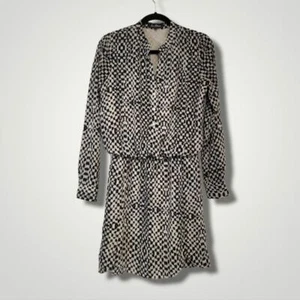 Sam Edelman Vestito Donna S Maniche Lunghe Roll-tabs Foderato Elastico Vita Camicia - Foto 1 di 9