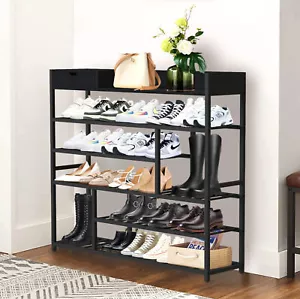 Estante Para Zapatos De Metal Negro Moderno 6 Niveles 100 Cm Zapatero - Imagen 1 de 11