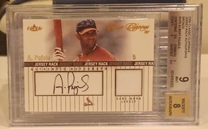 Albert Pujols 2004 Fleer Classic Clippings Jersey Rack Auto Bronze /149#AP2 BGS  - Picture 1 of 3