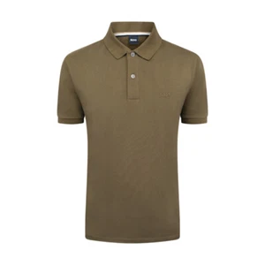 Hugo Boss Pallas Brown Polo Shirt Men's Cotton Regular Fit Short Sleeve - Picture 1 of 3