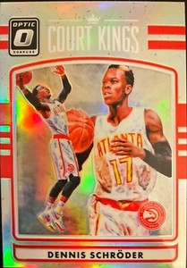 2016-17 Panini Donruss Optic Dennis Schroder Court Kings Silver #34 Hawks