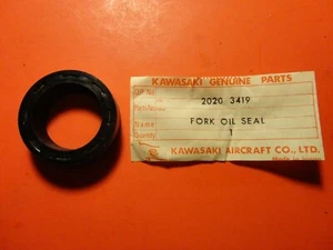 NOS NEW OEM ORIGINAL VINTAGE KAWASAKI FORK OIL SEAL 2020-3419 - Picture 1 of 1