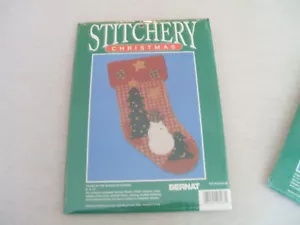 Bernat Stitchery Weihnachten KIT Sterne im Wald STRUMPF 8" x 14" - Bild 1 von 3