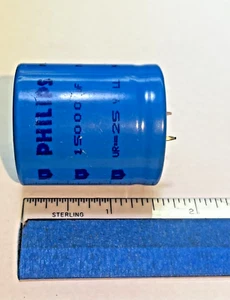 KONDENSATOR 15000uF 25V 105° PHILIPS SNAP IN RADIAL LANGE LEBENSDAUER VERSAND AM SELBEN TAG (e) - Bild 1 von 2