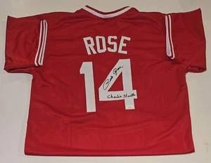 Pete Rose Signed Auto Cincinnati Reds Baseball Jersey w/Charlie Hustle JSA - Picture 1 of 2