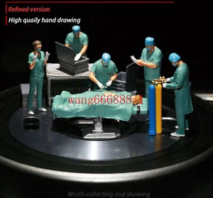 1:64 Painted Mini Figure Model ature Resin Diorama Operating Doctors Patient New - Picture 1 of 30
