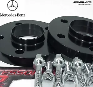 2 Pc BLACK MERCEDES 2007-2022 S CLASS HUB CENTRIC Wheel Spacer 20mm Thick - Picture 1 of 6