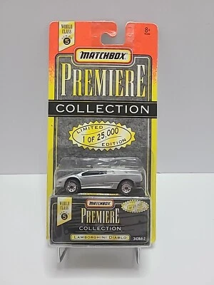 Vintage Matchbox 1995 Lamborghini Diablo Silver Premiere Collection  - Image 1 of 2