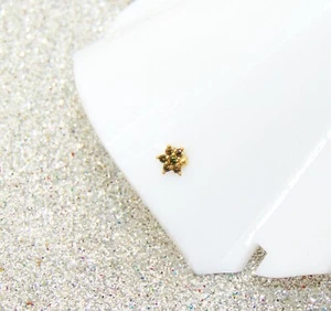 Nose Ring Indian Ethnic Crock Screw 22k Gold Plated Mother's Gift Nose Ear Pin - Picture 1 of 3