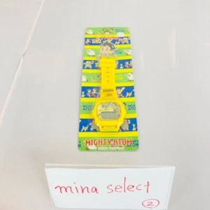 Reloj de pulsera digital Mighty Atom Astro boy amarillo vintage OSAMU TEZUKA JP - Imagen 1 de 24