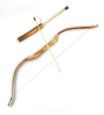 Kids Toy Archery Bow DIY Set/Kit Traditional Wooden Bow With 3 Arrows And Quiver - Image 1 of 4