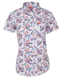 DIXXON Women' Party Shirt HIGH & TIGHT Red White & Blue Sz MEDIUM NEW WITH TAGS! - Picture 1 of 4
