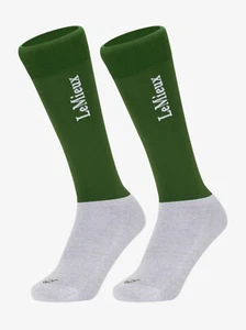 Calcetines de competición LeMieux - Paquete doble verde cazador | Transpirables, ligeros - Imagen 1 de 1