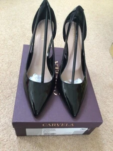 CARVELA BLACK PATENT COURT SHOES SIZE 6 - VGC - Picture 1 of 8