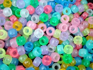 Pony Beads 9x6mm Mix 100pc DIY Friendship Jewellery Bracelets - Picture 1 of 2