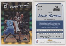 2016-17 Panini Donruss Green and Yellow Holo Laser Kevin Garnett #129 HOF