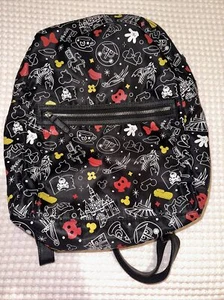 Mickey & Minnie Mouse Disney Parks Attractions Icons Backpack EUC - Picture 1 of 11
