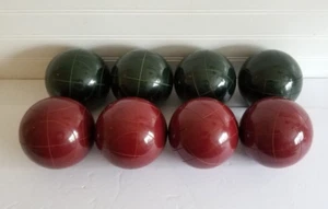 Bocce Ball Set of 4 Red balls and 4 Green balls - Picture 1 of 7