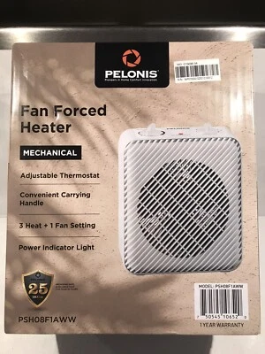 Calentador Ventilador Eléctrico Espacio Forzado 3 Velocidades 1500W Blanco PSH08F1AWW NUEVO Foto 1 de 4