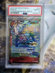 2023 One Piece Promo Marco 013 Championship Regional Top 32 PSA 10 GEMA COMO NUEVO - Imagen 1 de 2