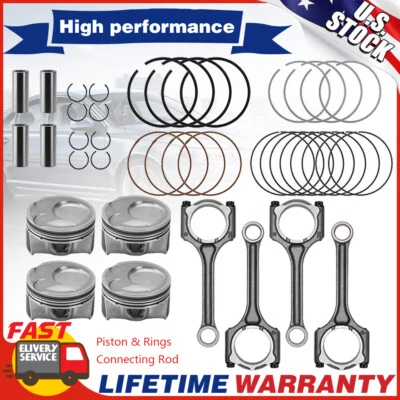 Piston & Rings kit+Connecting Rod For 2014-2018 Kia Soul Forte Forte5 Forte 2.0L - Image 1 of 4